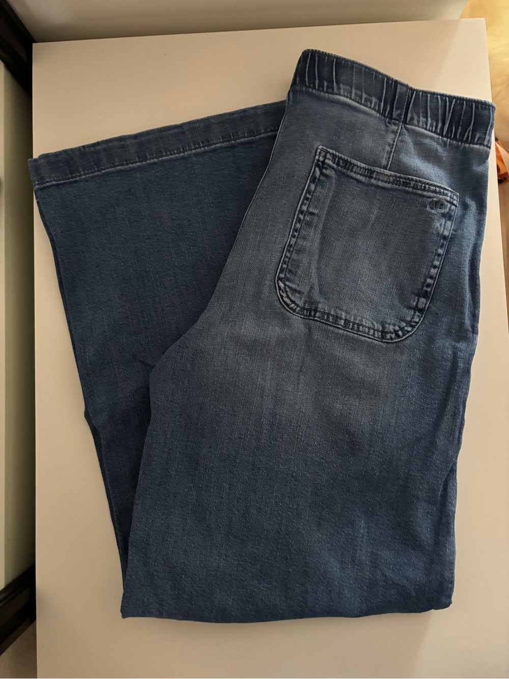 American Eagle Wide-Leg Drawstring Jeans - indigo  S Long - Picture 3 of 5